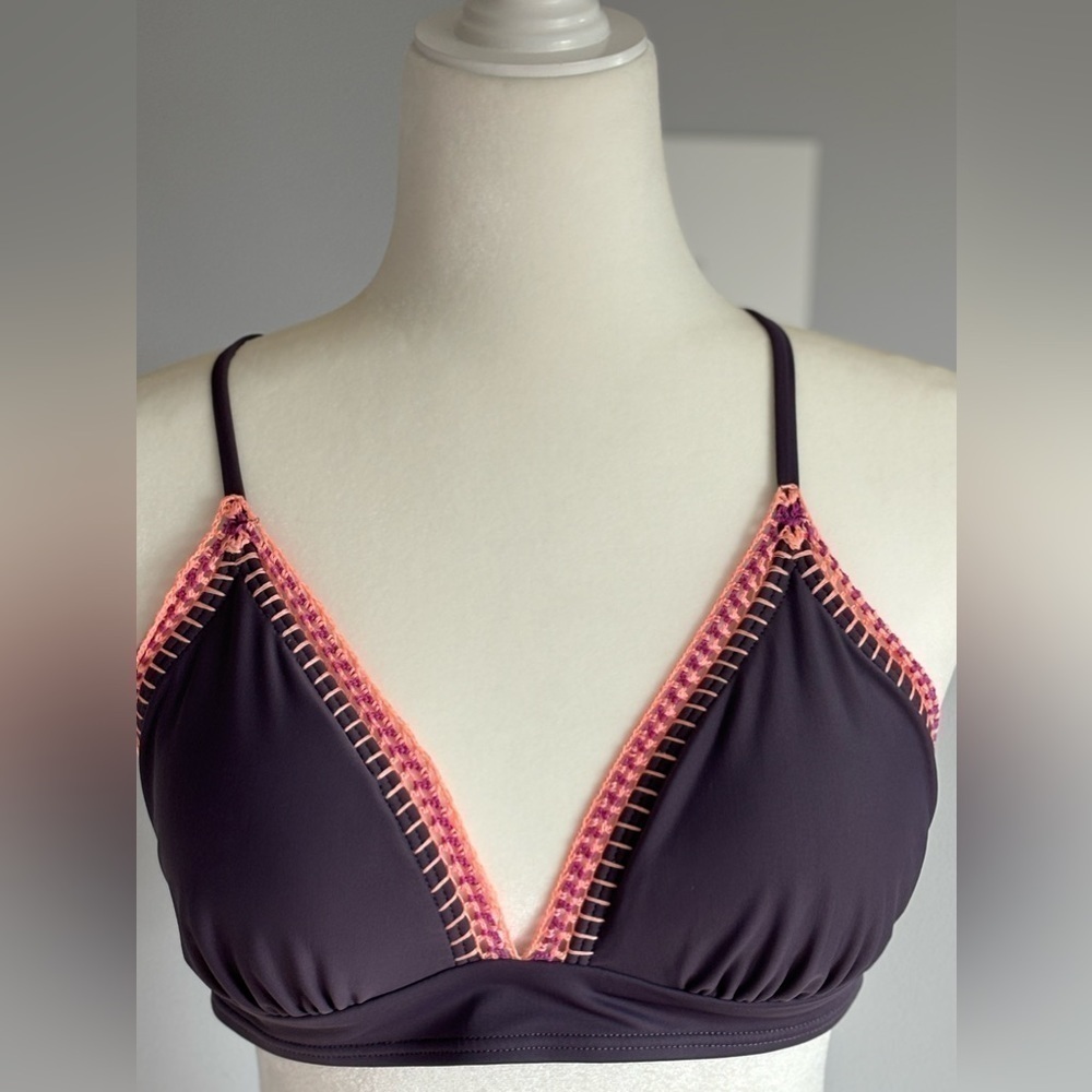 2 Piece Bikini Large Eggplant Xhilaration Adjustable Straps on top & bottom - Picture 6 of 8